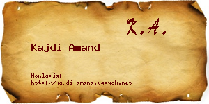Kajdi Amand névjegykártya